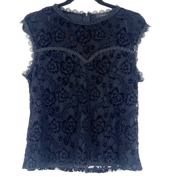 Adiva Velvet Lace Womens Top Sz M Goth Whimsigoth Romantic Holiday Coquette Goth - Picture 1 of 11
